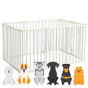 ペットサークル 犬サークル ケージ フェンス ペット柵 131X89X70CM 猫用 犬用 ウサギ用 ドア付き 扉付き ペット メッシュ ケージ ゲージ ペット...