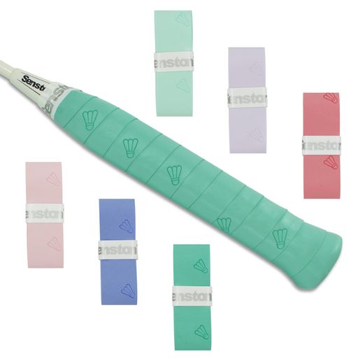 Senstonテニスバドミントングリップテープ滑り止め超吸収タイプグリップパターン設計(6本入)