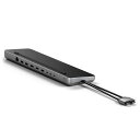 SATECHI デュアル USB C ドッキングステーション SATA/NVME SSDスロット 2X HDMIポート ディスプレイポート イーサネット1G USB-Cデータ USB-Aデータ (MACBOOK PRO/AIR TYPE C(2)