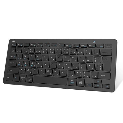 EWIN キーボード ワイヤレス BLUETOOTH 小型 キーボード JIS基準 日本語配列 IOS ANDROID WINDOWS MAC多システム対応 IPHONE IPAD パソコン スマホ タブレット 三つデバイス自由に切替え 軽量 超薄型