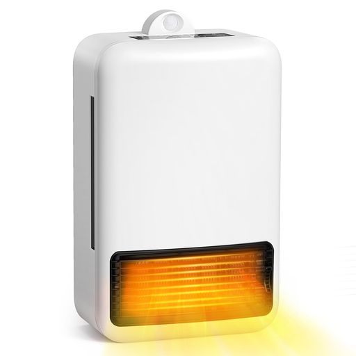 【暖房効率が高く、省エネ設計】セラミックファンヒーター600W/1200W出力2段階切替速暖セラミックヒーター小型ファンヒーターマイナスイオン/空気清浄/静電気除去機能搭載2m人感センサー…