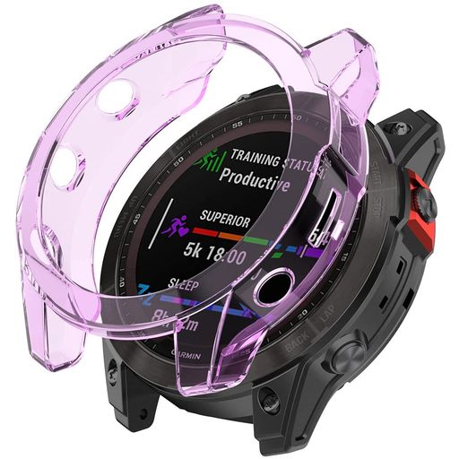 MIIMALL対応GARMIN FENIX 7Sケース TPU材質 ソフト 防衝撃 軽量 薄型 ガーミン FENIX 7S カバー 落下防止 完璧対応 FENIX 7S保護カバー バンパー(クリアパープル) MIIMALL対応GARMIN FENIX 7Sケース TPU材質 ソフト 防衝撃 軽量 薄型 ガーミン FENIX 7S カバー 落下防止 完璧対応 FENIX 7S保護カバー バンパー(クリアパープル)