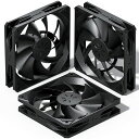 NovonestPCケースファン120mm高性能静音3PINコネクタ冷却ファン3本1セット真っ黒「NK12BK3-3」(2)