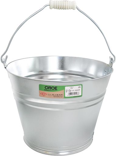尾上製作所(ONOE)バケツ5号[10リットル亜鉛鉄板製水漏れ無し耐久性に優れる口径29.8x底径20.6x深さ21.2..
