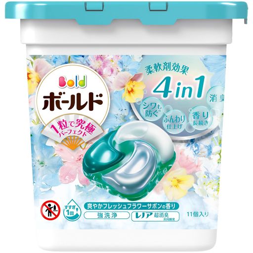 ボールド洗濯洗剤ジェルボール4in1フレッシュフラワーサボン本体11個 ボールド洗濯洗剤ジェルボール4in1フレッシュフラワーサボン本体11個
