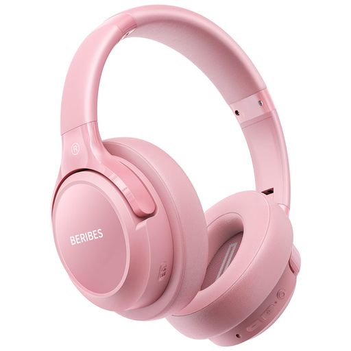 BERIBESヘッドホンBLUETOOTH55時間再生3つのEQモードワイヤレスヘッドフォン重さはわずか180G快適なフィット感HDマイク内蔵ヘッドホンHIFIステレオ...(粉) BERIBESヘッドホンBLUETOOTH55時間再生3つのEQモードワイヤレスヘッドフォン重さはわずか180G快適なフィット感HDマイク内蔵ヘッドホンHIFIステレオ...(粉)