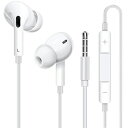 イヤホンHiFi音質通話可能有線イヤホン3.5mmジャック音量調整重低音遅延なしリモコン付きクリア通話雑音なしカナル型イヤフォンノイズキャンセリング快適な装着感ステレオイヤフォンヘ…(2)