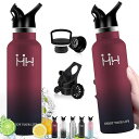 CHENGWEI 水筒 750ML 直飲み 保温 保冷 ステンレスボトル 真空断熱 ギャップ二種あり スポーツドリンク対応 ウォータボトル 炭酸水 軽い スリム...