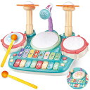 JECIMCO 音楽おもちゃ 子供 多機能 ピアノ・鍵盤楽器の玩具 子ども 早期開発 知育玩具 パーカッション セット 男の子 女の子 電子 キーボード 楽器 ...
