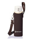 BottlePit水筒カバー500ml用ショルダーストラップ付き(ブラウン)