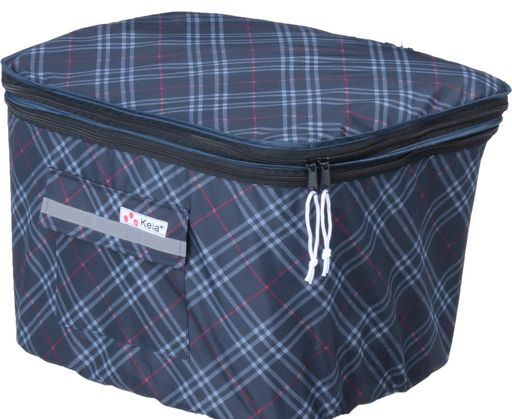 川住製作所(KAWASUMISEISAKUSYO)自転車2段式前カゴカバーKW-256FRネイビーチェック