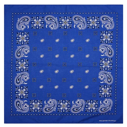 [Trifong]バンダナハンカチペイズリー青綿100%ライトブルーコットンカシューナッツ柄ばんだなメンズユ..