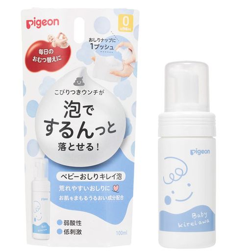 ピジョン 弱酸性 低刺激 ベビーおしりキレイ泡 100ML ホワイト