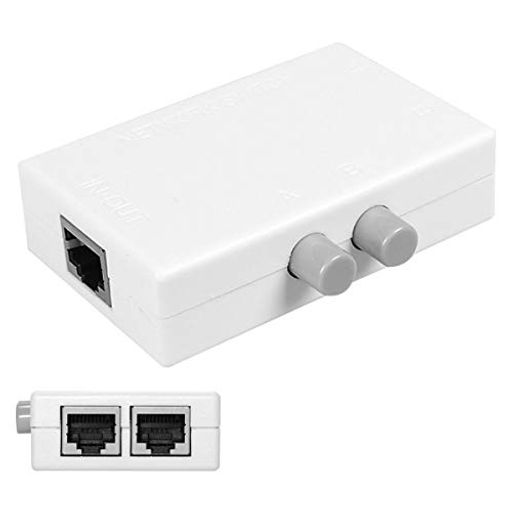 JSER UTP STP 2 で 1 出力 2 ポート RJ45 LAN CAT6 CAT5E ネットワークスイッチセレクター内部外部ネットワークスイッチャースプリッタボックス