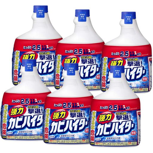 ハイター【ケース販売】強力カビハイターカビ取り剤ハンディスプレーつけかえ大容量1000mlx6個