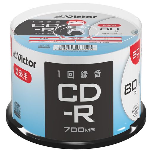ӥ VICTOR 1Ͽ CD-R AR80FP50SJ2 (1/80ʬ/50) ۥ磻