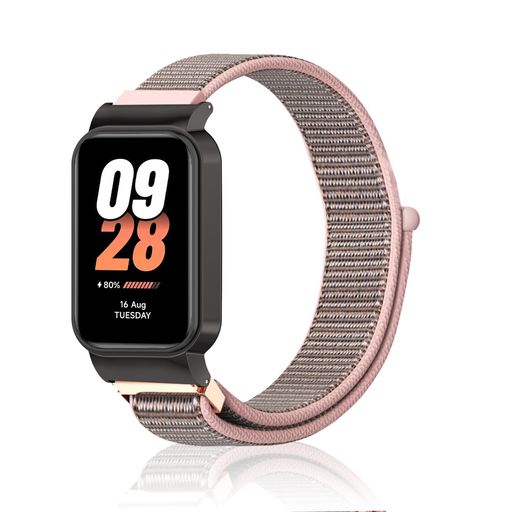[ROSOKI] バンド XIAOMI SMART BAND 8 ACTIVE/XIAOMI REDMI SMART BAND 2 対応 ナイロンバンド ベルクロバンド 軽量 柔らかい 通気性 耐汗性 マジックテープ スポーツバンド 替えバンド