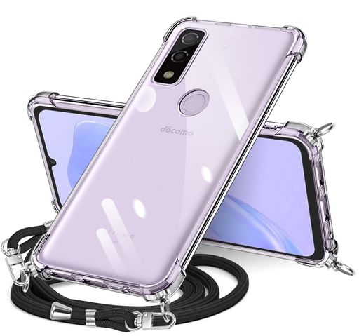 ArrowsWeF-51B/BZ03ケースクリアショルダーarrowswef-51ba101fc/bz03スマホケースArrowsWeFCG01A101FCカバー肩掛け斜めかけ縄掛けケースTPU耐衝撃薄型