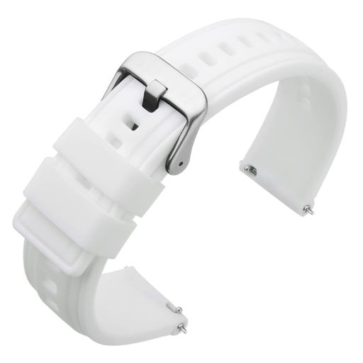 [ANNEFIT] 時計シリコンバンド 22MM ラバー腕時計ベルト QUICK RELEASE スポーツ風替えバンド ホワイト