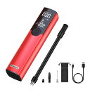 WOOWIND BP188 電動 空気入れ 自転車 電動エアコンプ 携帯式 充電式 ミニ アルミカバー 自動停止 エアコンプレッサー 英米仏式バルブ対応 車 タ...