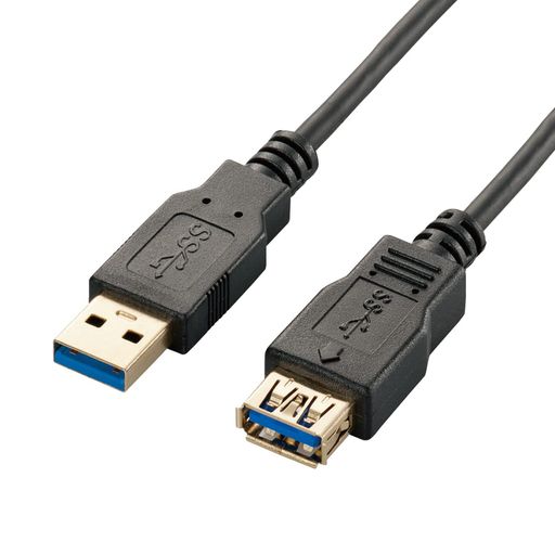 쥳USB֥ĹUSB3.0(USBAtoUSBA᥹)2m֥åUSB3-EX20BK