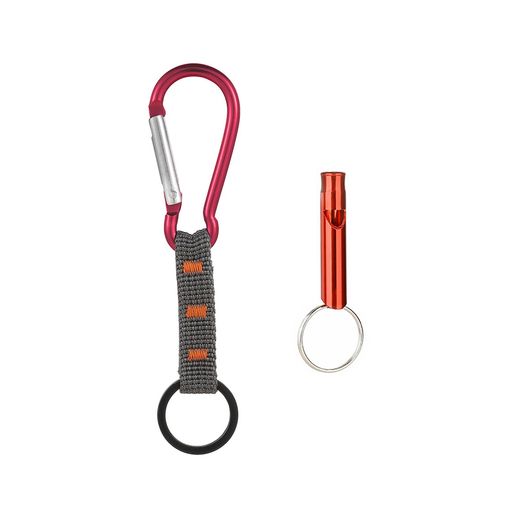 [EMERSPRING]アウトドカラビナキーホルダーベルト/キーリング/緊急ホイッスル付き多機能カラ