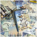コラージュ素材デザインペーパー詰め合わせARPAPERシールレトロ両面印刷素材紙背景紙紙ものペーパーおしゃれかわいい40枚セットヴィンテージクラシックアンティーク花英字女の子海(ブ…