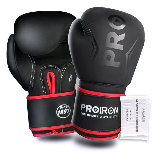 PROIRON ボクシンググローブ 12OZ ボクシング用グローブ パンチンググローブ 厚く 耐久性があり 快適 BOXING GLOVES メンテナンスバッグ付き 1年間の保証