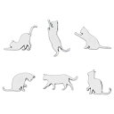 CATLAND 車 ステッカー 猫 エンブレムチャーム ねこ エンブレム かわいい おしゃれ プレートステッカー カーステッカー 3D 金属製 防水 猫型 デカ...