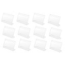 6×9CM 卓上 名刺 ポップスタンド L型 アクリル POP 名札 値札 展示用 立て ネームカード サインホルダー 12個セット
