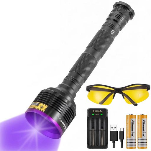 AlonefireSV4420W紫外線ブラックライト強力UVLEDライト波長365nmUSB充電式アニサキスライトウッド灯検..