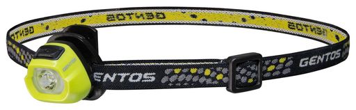 GENTOS(ジェントス)LEDヘッドライト小型軽量32g電池式(CR2032)20ルーメンHC-24YG登山釣りイエローグリーン