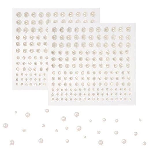 パールパールシールパールビーズラインストーンのステッカーの装飾的なステッカー2パック(3/4/5/6mmの..