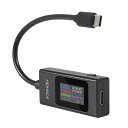 YFFSFDC USB電圧 電流チェッカー USB Cテスター カラースクリーン双方向 電流 電圧 温度 通電時間 容量 インピーダンスなど多機能表示 4-30V/0-6.5A 急速充電QC2.0 3.0 USB電流計(2)