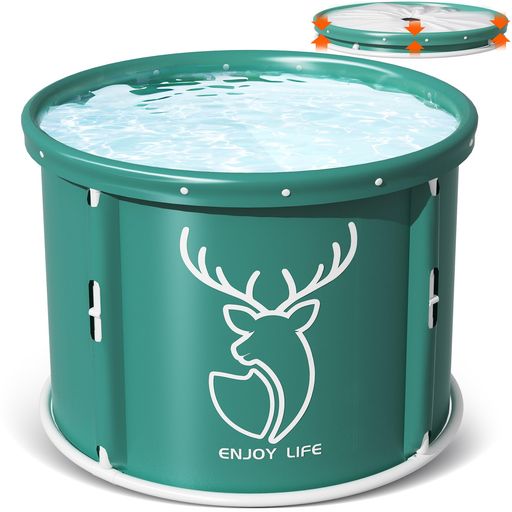 大きいバスタブ80cmポータブルバスタブ折り畳み浴槽簡易風呂アイスバスプラスチックサウナ収納簡単設置が簡単環境に優浸漬式SPA簡易浴槽風呂室内丸型子供用大人家庭用80cmx80cmx65cm