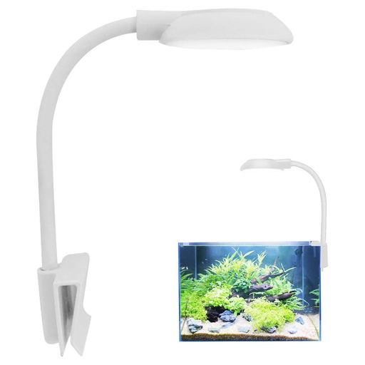 水族館クリップライト照明小型成長ライトクリップ式水槽ライト360角度調節可能5W小型・軽量・高輝度低..