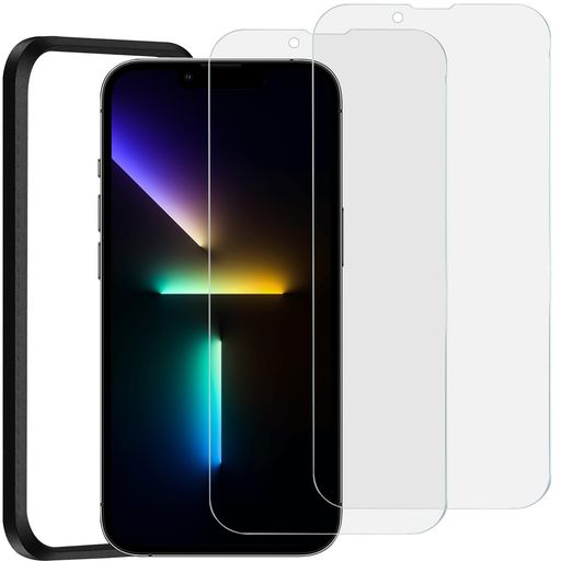 NT2FアンチグレアiPhone13/iPhone13Pro用ガラスフィルム反射防止アイフォン13/13プロ強化ガラス保護フ..