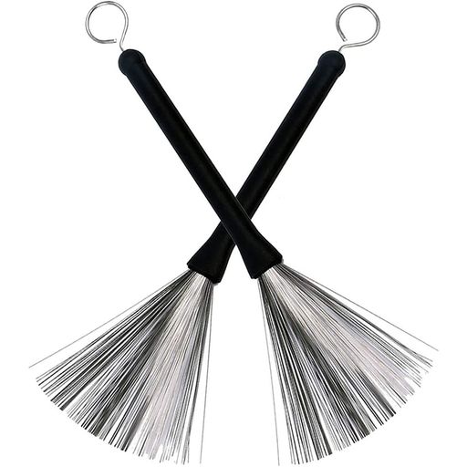 ドラムブラシワイヤーブラシドラムスティックブラシドラム用ワイヤーブラシドラムブラシナイロンブラシ引き込み式音楽愛好家学生大人用(2個入り)