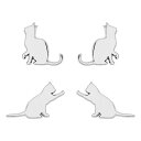 CATLAND 車 エンブレム 猫 ステッカー エンブレムチャーム ねこ かわいい おしゃれ プレートステッカー カーステッカー 3D 金属製 防水 猫型 ラベ...