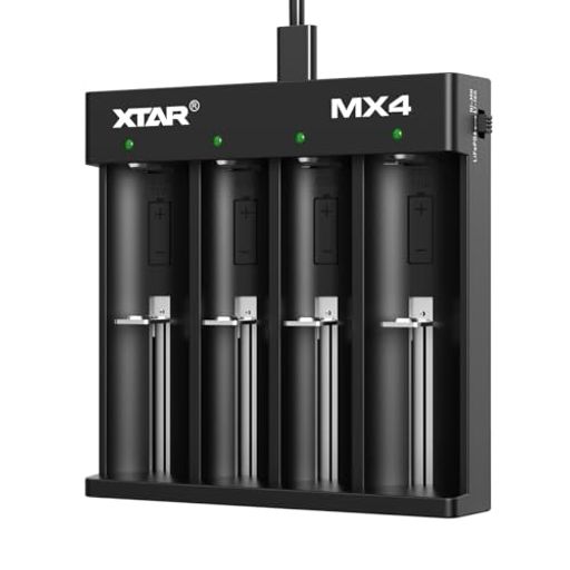 XTARMX4電池充電器1.5Vリチウム電池とニッケル水素単3·単4充電池3.2VLiFePO4と3.6/3.7Vリチウム電池10440/1450/18650/20700/21700多種類電池が充電可能