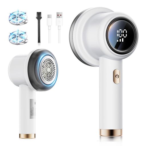 【2025年モデル毛玉取り】毛玉取り器けだまとり電動毛玉クリーナー毛玉カッター安全装置液晶ディスプレイUSB充電あらゆる洗濯物靴下衣類寝具カーペットパワフルな6枚刃3段階のスピード…