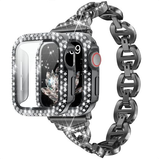 【DATURUS】互換性があります APPLE WATCH バンド ダイヤモンドラインストーン APPLEWATCHケース付き アップルウォッチ ベルト ステンレス アップルウォッチバンド (黒 バンド、一つ黒いケース付き40MM SERIES 【DATURUS】互換性があります APPLE WATCH バンド ダイヤモンドラインストーン APPLEWATCHケース付き アップルウォッチ ベルト ステンレス アップルウォッチバンド (黒 バンド、一つ黒いケース付き40MM SERIES