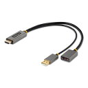 STARTECH.COM ディスプレイ変換ケーブル/HDMI 2.0 - DISPLAYPORT 1.2/30CM/4K60HZ/アクティブ変換/USBバスパワー/HDR対応ディスプレイアダプター/PCのHDMIソースをDPモニターに出力