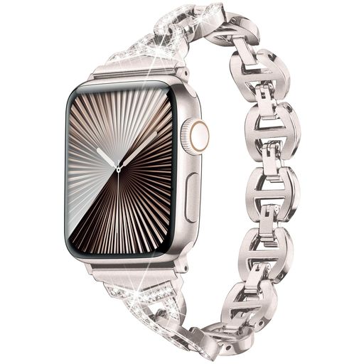 [DATURUS] 互換性があります APPLE WATCH バンド ダイヤモンドラインストーン ステンレス アップルウォッチ ベルト APPLE WATCH 10/9/8/7/6/5/4/3/2/1、SEに対応