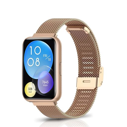 [ROSOKI] バンド HUAWEI WACTH FIT 2 対応 バンド ステンレスチール 金属バンド 交換バンド ステンレスバンド HUAWEI WACTH FIT 2 調整簡単 ビジネス風 替えストラップ 耐久性のある 交換バンド 男女兼用 防水