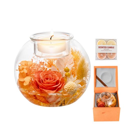 プリザーブドフラワーギフトキャンドルホルダー枯れない花誕生日プレゼント女性ゼント人気お母さんに贈..