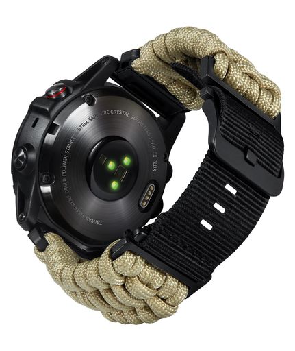 コンパチブル ガーミン交換ベルト20MM 22MM 26MM コンパチブルGARMIN ウォッチナイロンスポーツバンド 耐久性の高い編み込み 550 パラコード スマートウォッチバンド 軍事風 互换FENIX/互换TACTIX/互换DESCENT/