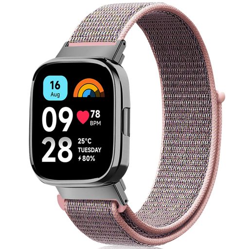[ROSOKI] バンド XIAOMI REDMI WATCH 3 ACTIVE 対応 ナイロンバンド ベルクロバンド 軽量 柔らかい マジックテープ ストラップ 替えバンド 交換ベルト スポーツ 装着簡単 交換バンド XIAOMI REDMI
