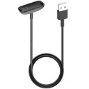 フィットビット 充電ケーブル 100CM FITBIT INSPIRE2 / FITBIT ACE3 充電器 スマートウォッチ チャージングケーブル 急速充電 磁気吸着 ブラック(2)