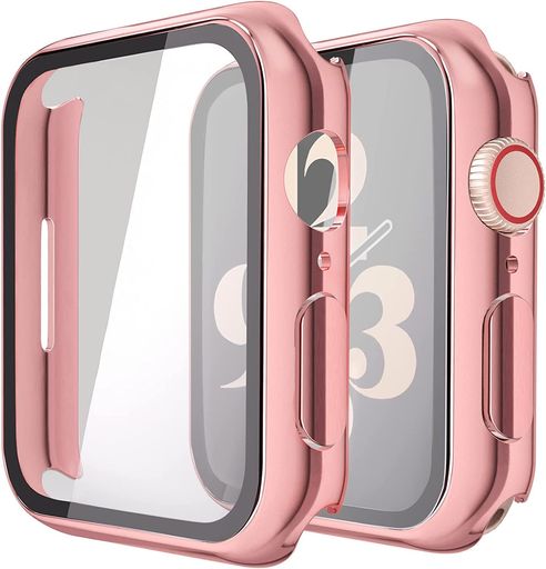 ULOE 対応 APPLE WATCH SERIES 9 / SERIES 8 / SERIES 7 45MM 用 ケース 対応アップルウォッチ S9/S8/S7 45MM 保護カバー ガラスフィルム 一体型 PC素材全面保護(ローズピンク) ULOE 対応 APPLE WATCH SERIES 9 / SERIES 8 / SERIES 7 45MM 用 ケース 対応アップルウォッチ S9/S8/S7 45MM 保護カバー ガラスフィルム 一体型 PC素材全面保護(ローズピンク)